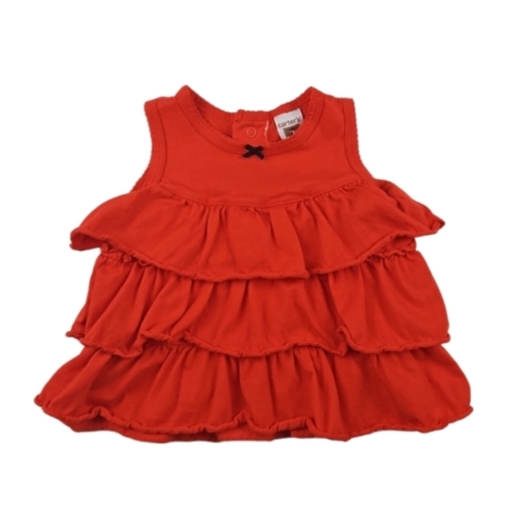 Carter's Ruffle Tee in Orange, Size Baby 3 Months - Picture 5 of 5